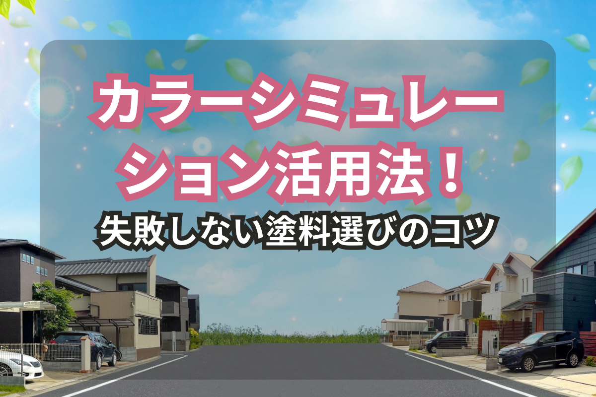 【必見】<br>カラーシミュレーションの活用法！<br>失敗しない塗料選びのポイント